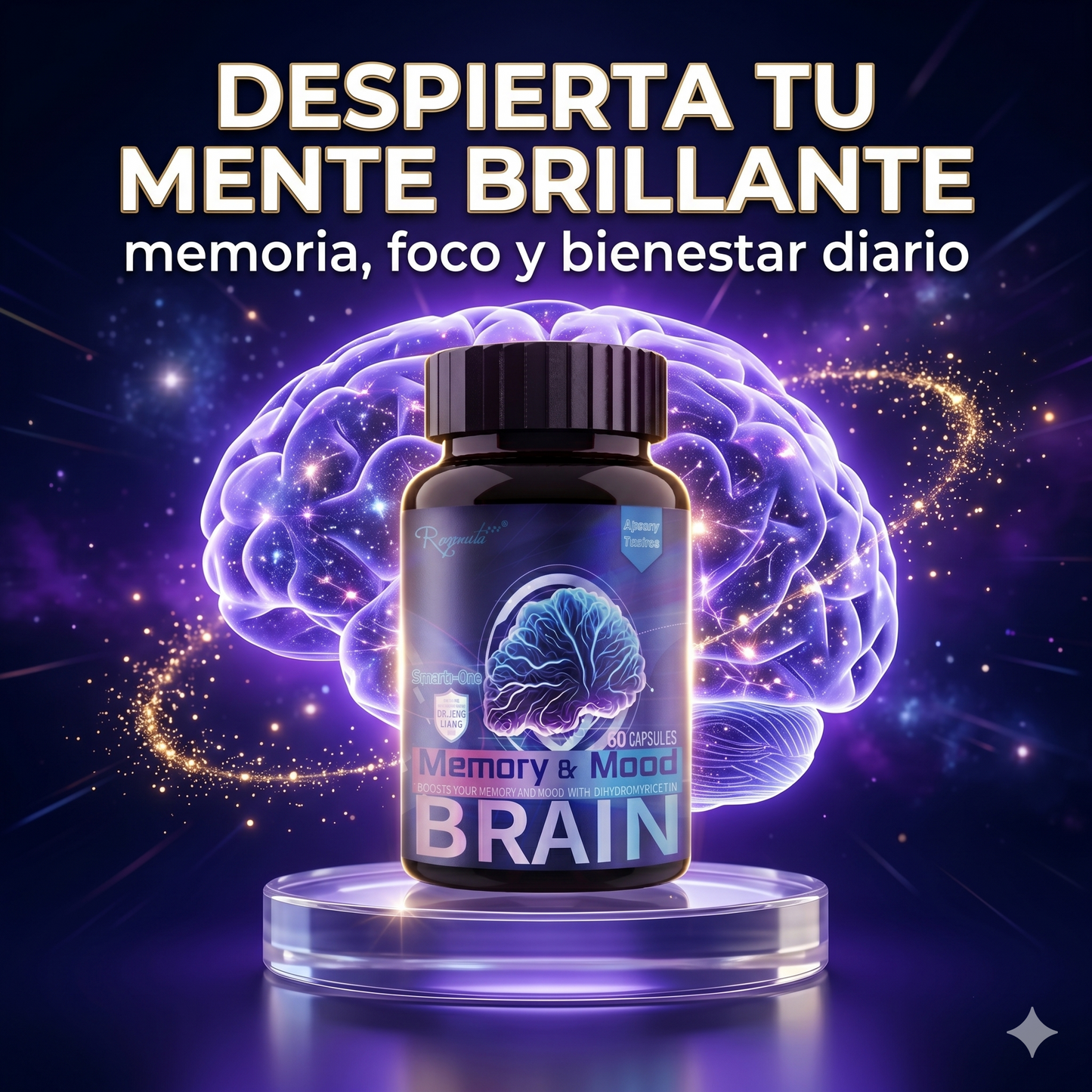 Memory Mood Brain – Suplemento Nootropico para Memoria, Foco y Bienestar Mental