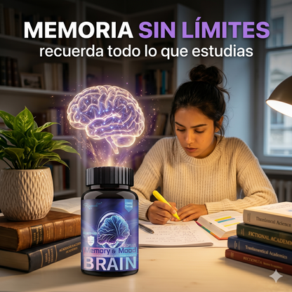 Memory Mood Brain – Suplemento Nootropico para Memoria, Foco y Bienestar Mental